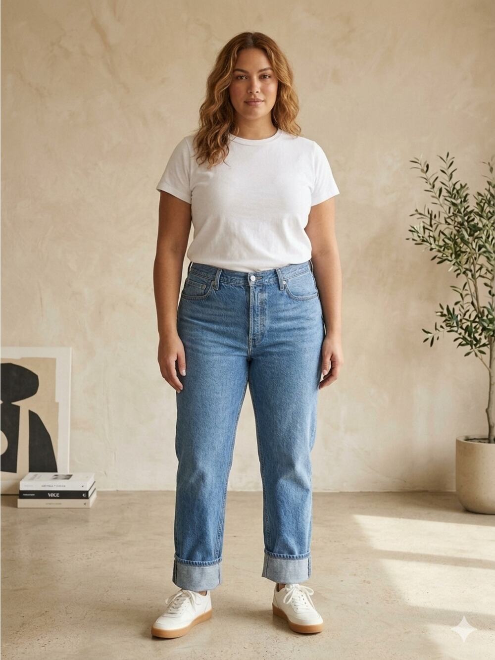 Denim Forum The '90s Vintage Lo-Rise Cuffed Jean, Size 32, EUC
